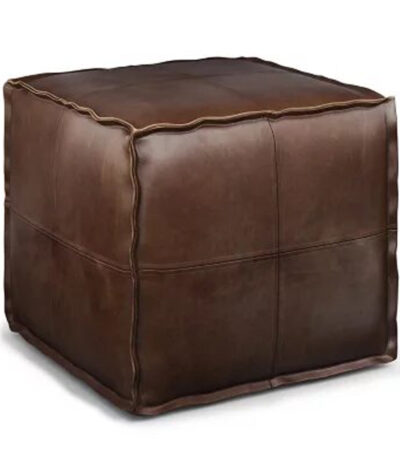 Leather Poufs & Ottomans