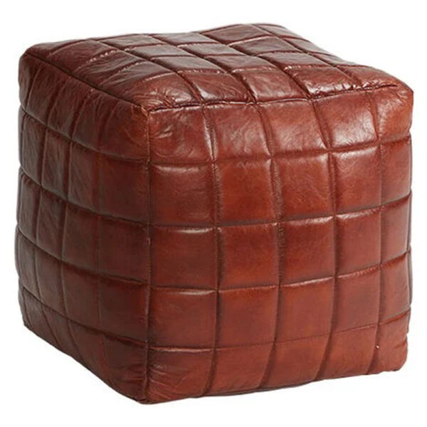 Leather Poufs & Ottomans