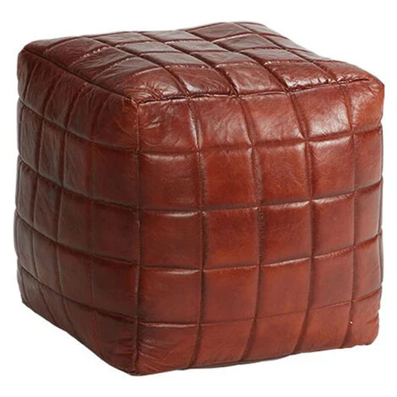 Leather Poufs & Ottomans