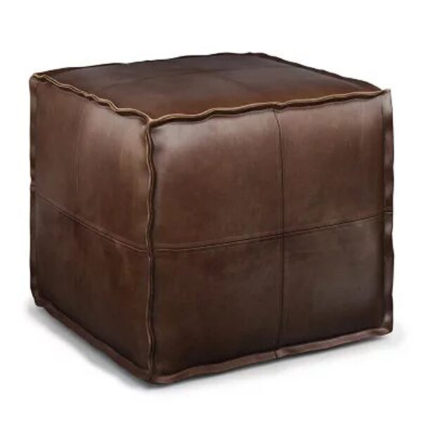 Leather Poufs & Ottomans