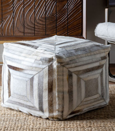 Leather Poufs & Ottomans