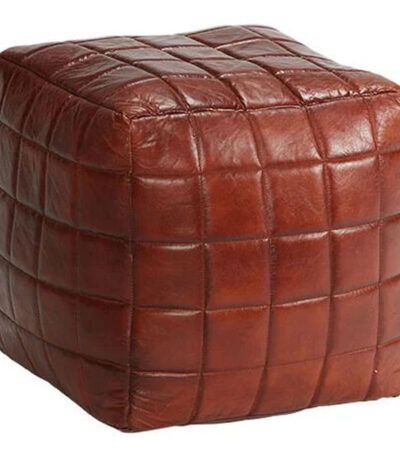 Leather Poufs & Ottomans